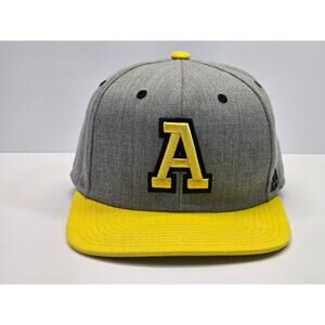Adidas A Logo Snapback Adjustable Hat Gray Yellow One Size Cap